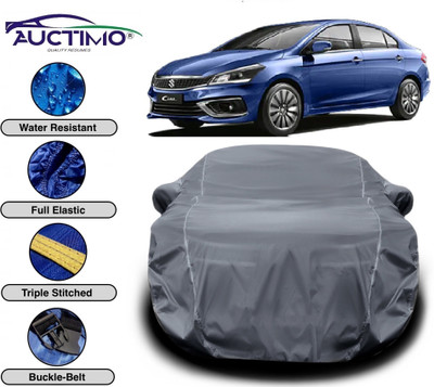 AUCTIMO Car Cover For Maruti Suzuki Ciaz (With Mirror Pockets)(Grey)