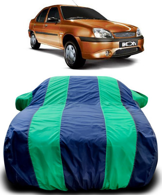 Gavya Car Cover For Ford Ikon (With Mirror Pockets)(Blue, Green)