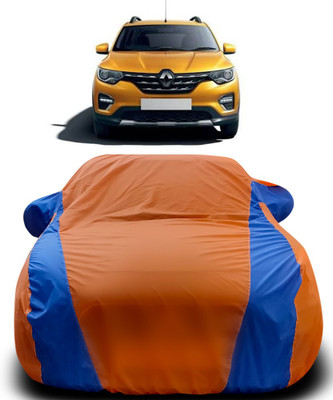 Gavya Car Cover For Renault HBC (With Mirror Pockets)(Orange, Blue)