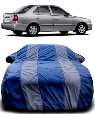 ProRox Car Cover For Hyundai Accent Viva (With Mirror Pockets)(Blue, Grey)