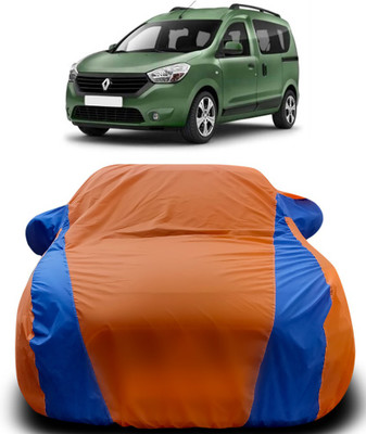 Gavya Car Cover For Renault Dokker (With Mirror Pockets)(Orange, Blue)
