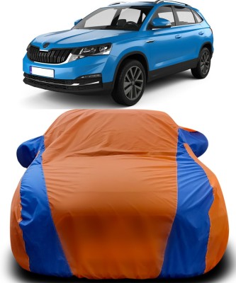 Gavya Car Cover For Skoda Kamiq (With Mirror Pockets)(Orange, Blue)