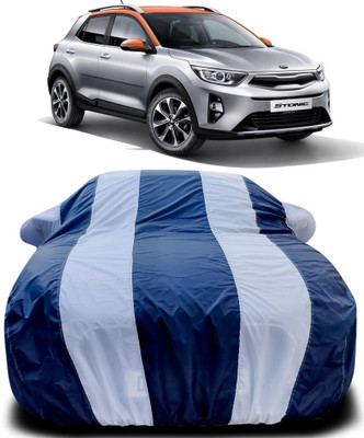 ProRox Car Cover For Kia Stonic (With Mirror Pockets)(Blue, White)