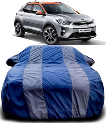 ProRox Car Cover For Kia Stonic (With Mirror Pockets)(Blue, Grey)