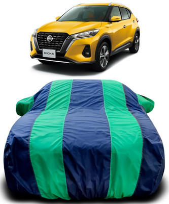 Elegance Car Cover For Nissan Kicks (With Mirror Pockets)(Blue, Green)