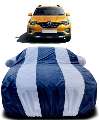 Gavya Car Cover For Renault HBC (With Mirror Pockets)(Blue, White)