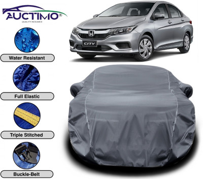 AUCTIMO Car Cover For Honda City i-Vtec (With Mirror Pockets)(Grey)