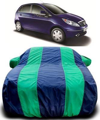 Gavya Car Cover For Tata Vista Tech (With Mirror Pockets)(Blue, Green)