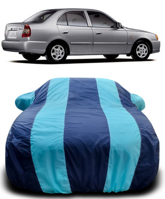 Gavya Car Cover For Hyundai Accent Viva (With Mirror Pockets)(Blue, Blue)