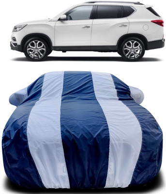 Gavya Car Cover For Mahindra XUV400 (With Mirror Pockets)(Blue, White)