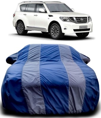 Gavya Car Cover For Nissan Patrol (With Mirror Pockets)(Blue, Grey)