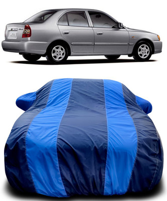 Gavya Car Cover For Hyundai Accent Viva (With Mirror Pockets)(Blue, Blue)