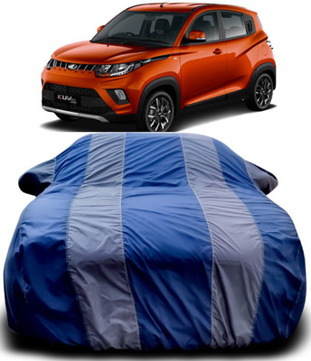 APNEK Car Cover For Mahindra E-KUV100 (With Mirror Pockets)(Blue, Grey)