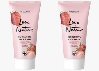Oriflame Love Nature Refreshing Organic Strawberry Face Wash(100 g)