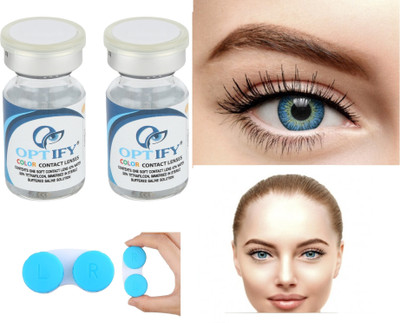 Optify Yearly Disposable(0, Colored Contact Lenses, Pack of 2)