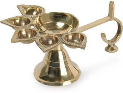 ADIYOGI Brass (Pack of 2) Table Diya(Height: 5.1 inch)