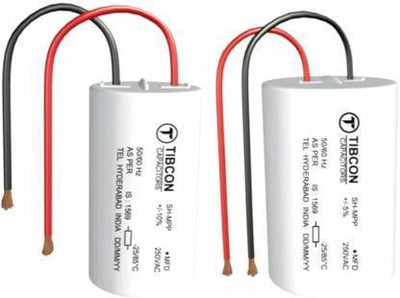 H HADDU Plastic 2.5 MFD Capacitor for Ceiling Fan and Mini Cooler Motor (White) -2 Pieces Motor Control Electronic Hobby Kit