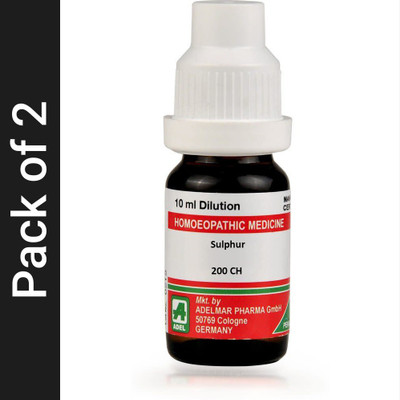 ADEL Sulphur 200 CH Dilution(2 x 10 ml)
