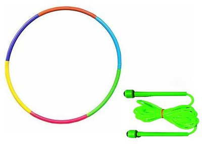 Daily Fest Fitness Combo of Hula Hoop Exercise Ring Collapsible,Skipping Rope for Weight Loss Hula Hoop(Diameter - 70 cm)