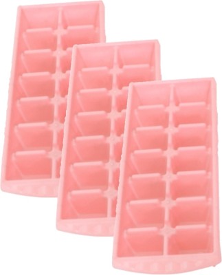 AASHU Orange Plastic Ice Cube Tray(Pack of3)