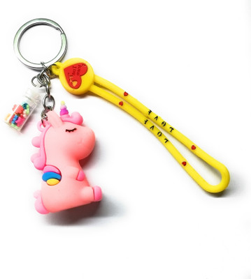 Lakhdatar Mall Cute Fancy Classy Sleeping Pink Unicorn Keyring\ Keychain Key Chain