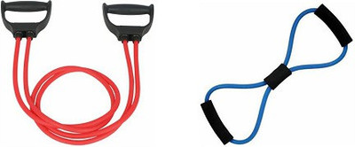 RENUCONIC Toning Tube And Yoga Fitness Workout figure band Resistance Tube(Red, Blue)