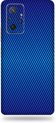 Satisfactory Mi Note 10 Pro Mobile Skin(Blue-Carbon Fiber Skin With Matte Finish)