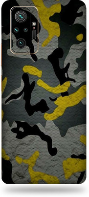 Satisfactory Mi Note 10 Pro Mobile Skin(Yellow-Camouflage Skin With Matte Finish)
