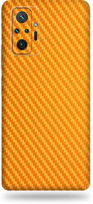 Satisfactory Mi Note 10 Pro Mobile Skin(Golden-Carbon Fiber Skin With Matte Finish)