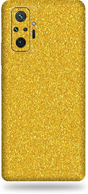 Satisfactory Mi Note 10 Pro Mobile Skin(Golden-Glitter Skin With Matte Finish)
