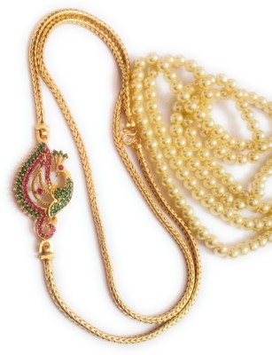 SRI SAI GOLD COVERING MOGAPU CHAIN Emerald Gold-plated Plated Copper Chain