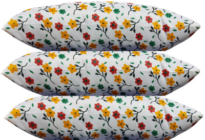 GKM Microfibre Floral Sleeping Pillow Pack of 3(Multicolor)