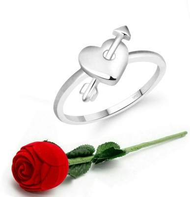 VIVASTRI Alloy Cubic Zirconia Silver Plated Ring