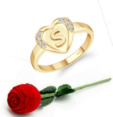 VIVASTRI Alloy Cubic Zirconia Gold Plated Ring