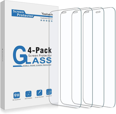 Yootech Tempered Glass Guard for Apple iPhone 12, Apple iPhone 12 Pro(Pack of 4)