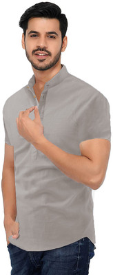 Vida Loca Men Solid Casual Grey Shirt