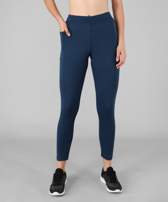 SprintStyle Solid Women Blue Tights