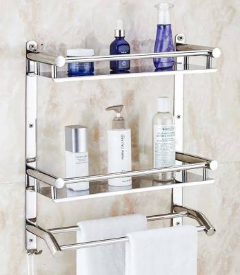 GLOXY by GLOXY Premium Towel rack Abs and Folding Towel Rack/Towel Hanger/Towel Stand/Holder/Bathroom Accessories, Stainless Steel Silver Towel Holder  (Stainless Steel)
