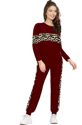 CLIENTALE STORE Solid, Striped Women Track Suit
