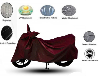 Zection Waterproof Two Wheeler Cover for Hero(HF Deluxe Eco, Red)
