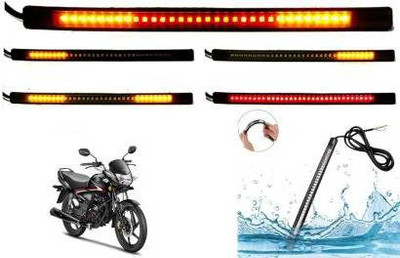 QZ DEVICE Front, Rear LED Indicator Light for Honda CB Shine, Universal For Bike(Yellow, Red)