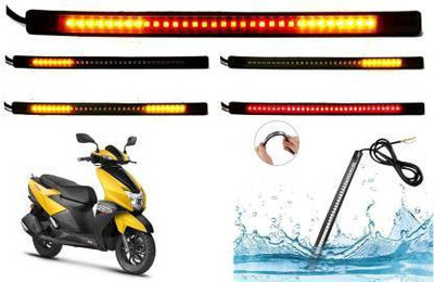 QUIRKY ZONE Front, Rear LED Indicator Light for TVS Flame DS125(Yellow, Red)