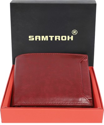 SAMTROH Men Travel, Casual, Formal, Trendy Red Artificial Leather Wallet(6 Card Slots)