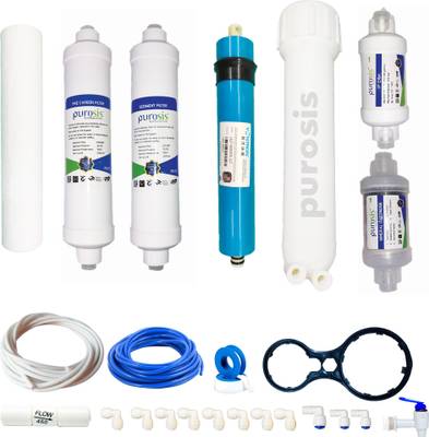 AQUUA PRODUCTS Aqua PRODUCT Full Service kit of 80 GPD RO Membrane &amp; filter for All Type Of Ro Water Purifier (Vontron Membrane) Solid Filter Cartridge FOR kent Grand ro+uv / Grand Plus / Supreme /Ace Ro/aquagrand /dolphin/reviva /glance/whirlpool /aquagard /livpure Solid Filter Cartridge  (0.2, Pack of 23)