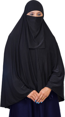 Vastragrah Polyester Solid Naqab(Black)