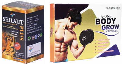 Rikhi Shilajit Plus 30 Capsule & A One Body Grow 30 Capsule(Pack of 2, 30 Capsules)