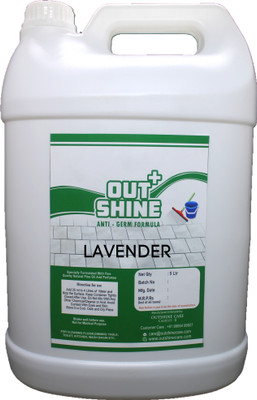 Outshine+ Perfumed Herbal Floor Cleaner White Phenyl 5L Lavender Blast(5 L)