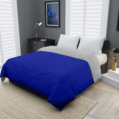 KEA Solid Single Comforter for  Mild Winter(Microfiber, GREY-BLUE)