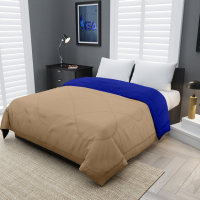 KEA Solid Double Comforter for  Mild Winter(Microfiber, TAUPE-BLUE)