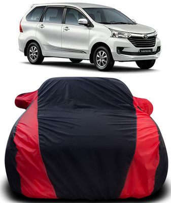 Gavya Car Cover For Toyota Avanza (With Mirror Pockets)(Black, Red)